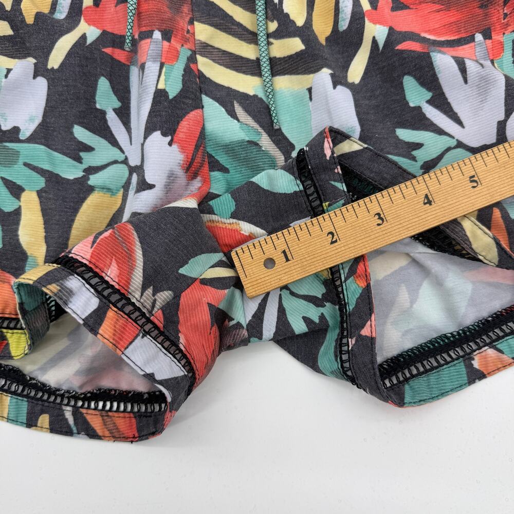PRANA Casual Shorts Size L Retro Floral Tropical Print No Liner 2.5 Inch Inseam - Picture 5 of 5